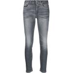 Jeans desgastados orgánicos grises de poliester rebajados ancho W27 largo L28 con logo DONDUP de materiales sostenibles para mujer 