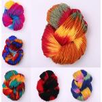 Bufandas multicolor de algodón de lana  de punto con crochet talla XXS para mujer 