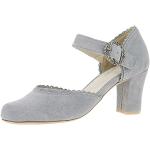 Zapatos grises de terciopelo de tacón con tacón de 7 a 9cm Hirschkogel talla 40 para mujer 
