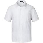 Camisas transparentes de piel de manga corta manga corta informales de encaje talla M para hombre 