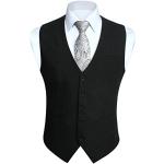 Chalecos negros de algodón de traje formales talla S para hombre 