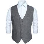 Chalecos grises de seda de traje tallas grandes sin mangas formales talla XXL para hombre 