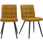 HNNHOME® - Juego de 2 sillas Cubana tapizadas con terciopelo suave y patas fuertes de metal negro para cocina, comedor, salón, recepción, pub o restaurante