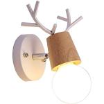 Hobaca® E27 Aplique Pared Interior luz Pared Dormitorio Lampara Pared Infantil Decoracion Nordica Hogar Navidad Creative Ciervo Cuerno Wall Lamps