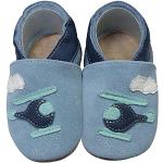 HOBEA-Germany Zapatos para niños y niñas en Diferentes diseños, Talla:18/19; Helicóptero Azul Claro