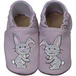 HOBEA-Germany Zapatos para niños y niñas en Diferentes diseños, Talla:24/25 (24-30 Meses), Zapatos Conejito púrpura Pastel