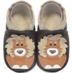 HOBEA-Germany Zapatos para niños y niñas en Diferentes diseños, Talla:24/25 (24-30 Meses), Zapatos León marrón Oscuro