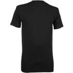 Camisetas negras de algodón de manga corta manga corta con cuello alto HOM talla XL para mujer 