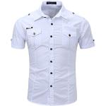 Camisas blancas de algodón de manga larga de otoño manga corta informales talla XL para hombre 