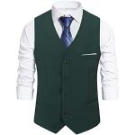 Chalecos verdes de poliester de traje sin mangas vintage talla XS para hombre 