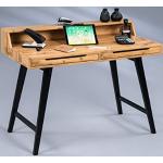 Mesas marrones de madera maciza para ordenador modernas lacado Hometrends4you 