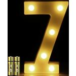 HONPHIER® Números LED Letras Luminosas Decorativas DecoracióN Luminosa Hogar Lámpara LED con número 0 a 9 para decoración de Fiestas de cumpleaños o Bodas (7)