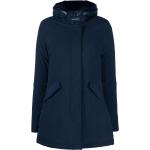 Abrigos azul marino de poliester con capucha  manga larga impermeables acolchados Woolrich talla XL para mujer 