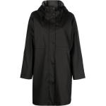 Abrigos negros de poliester con capucha  rebajados manga larga con cuello alto Hunter talla L de materiales sostenibles para mujer 