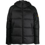 Abrigos negros de poliester con capucha  manga larga con cuello alto con logo BARBOUR talla XL para hombre 