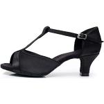Zapatillas antideslizantes negras de satén formales con lentejuelas talla 36 para mujer 