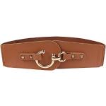 Cinturones elásticos marrones de cuero vintage talla L para mujer 