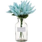 Flores artificiales azules de plástico floreadas 