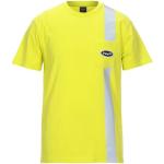 Camisetas amarillas de algodón de manga corta manga corta con cuello redondo con logo Huf talla XS para hombre 