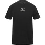 Camisetas negras de algodón de manga corta manga corta con cuello redondo con logo Huf talla M para hombre 