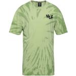 Camisetas verdes de algodón de manga corta manga corta con cuello redondo con logo Huf talla S para hombre 