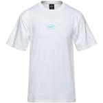 Camisetas blancas de algodón de manga corta manga corta con cuello redondo con logo Huf talla S para hombre 