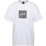 Camisetas blancas de algodón de manga corta manga corta con cuello redondo con logo Huf talla XL para hombre 