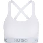 Sujetadores blancos de algodón con relleno de carácter deportivo con logo HUGO BOSS HUGO talla XL para mujer 