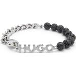 Pulseras grises de plata de cadena con logo HUGO BOSS HUGO para hombre 