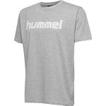 Camisetas grises de poliamida de algodón  rebajadas con logo Hummel Go talla XL para hombre 