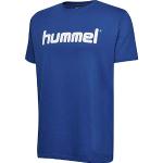Camisetas azules de poliamida de algodón  rebajadas tallas grandes con logo Hummel Go talla XXL para hombre 
