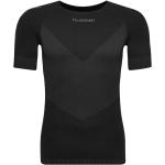 Camisetas negras de nailon de compresión rebajadas Hummel First Seamless talla L para hombre 