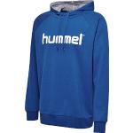 Sudaderas azules de poliester con capucha y cremallera con logo Hummel Go talla M para hombre 