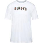 Camisetas blancas de poliester de manga corta manga corta con cuello redondo de punto HURLEY talla M para hombre 