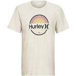 Camisetas deportivas blancas de algodón rebajadas con logo HURLEY talla S para hombre 