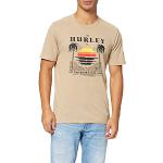 Camisetas beige de poliester de algodón  HURLEY talla S para hombre 