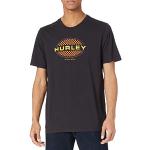 Camisetas estampada negras rebajadas con cuello redondo HURLEY talla M para hombre 