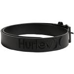 Cinturones negros de cuero de cuero  con logo HURLEY One and only Talla Única para hombre 
