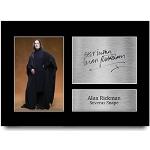 HWC Trading A4 Alan Rickman Severus Snape Harry Potter - Imagen de autógrafo impresa para fanáticos de la película