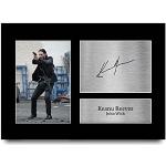 HWC Trading A4 Keanu Reeves John Wick Los Regalos Imprimieron La Imagen Firmada Del Autógrafo Para Los Fans De La Memorabilia De La Película - A4 Enmarcado