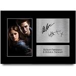 HWC Trading A4 Robert Pattinson & Kristen Stewart Twilight Los Regalos Imprimieron La Imagen Firmada Del Autógrafo Para Los Fans De La Memorabilia De La Película - A4 Enmarcado