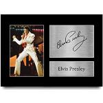 HWC Trading Elvis Presley A4 Sin Marco Regalo De Visualización De Fotos De Impresión De Imagen Impresa Autógrafo Firmado Por Aficionados A La Música