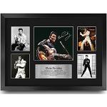 HWC Trading FR A3 Elvis Presley Musician The King Los Regalos Imprimieron La Imagen Firmada Del Autógrafo Para Los Fans De Los Recuerdos De La Música - A3 Framed