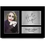 HWC Trading Heath Ledger A4 Sin Marco Regalo De Visualización De Fotos De Impresión De Imagen Impresa Autógrafo Firmado Por The Joker Batman Los Aficionados Al Cine
