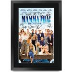 HWC Trading Póster de la película FR A3 Mamma Mia 2 de Meryl Streep, Pierce Brosnan, regalo impreso, imagen de autógrafo firmada para los fans de la película Memorabilia, A3 enmarcado