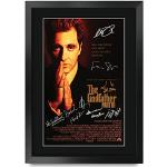 HWC Trading Póster impreso de The Godfather Part 3 The Cast Al Pacino Andy García Gifts con autógrafo firmado para los fans de la película, enmarcado en A3