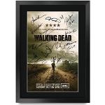 HWC Trading The Walking Dead A3 Enmarcado Regalo De Visualización De Fotos De Impresión De Imagen Impresa Autógrafo Firmado Por Ventiladores De Programa De Tv