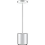 Lámparas plateado de metal de mesa minimalista 