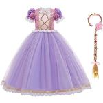 Vestidos lila de tul de comunión Cenicienta Princesa Cenicienta formales floreados 7 años para niña 