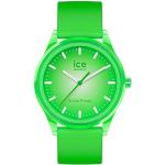 Relojes verdes de silicona de pulsera Solar Ice Watch para mujer 